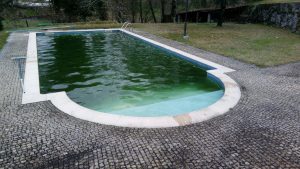 contaminação da piscina